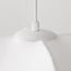 White pendant light Asago 3-light with silk shades