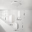 White pendant light Asago 3-light with silk shades