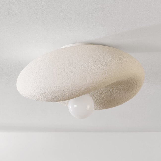 Wabi Sabi ceiling light Kawa with white stone effect - 41 cm