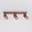 3-light adjustable ceiling spotlight Dotto in warm earth tone