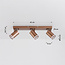 3-light adjustable ceiling spotlight Dotto in warm earth tone