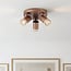 3-light ceiling spotlight Focalo - warm earthy tone, adjustable