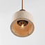 Luxury Muro pendant lamp made of travertine (natural stone) and wood