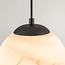 Pendant light Marbelle 3-light with marble-effect glass – black