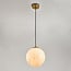 1-light pendant light Tessra with marble-effect glass and brass gold