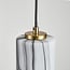 5-light pendant light Vetra - marble-effect glass with brass gold and black