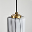 Modern Vetra 5-light pendant lamp with marble-look glass shades – brass Gold and black