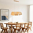 Brisa bamboo pendant lamp with double curved shades 2-light