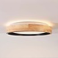 3-step dimmable ceiling lamp Tirano in Black with oak finish – Ø41 cm
