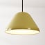 pendant light Calyx in glossy khaki green with white interior