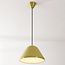 Calyx Pendant Light in Glossy Khaki Green with White Interior