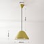 pendant light Calyx in glossy khaki green with white interior