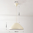 Pendant light Evara in glossy light beige with white interior