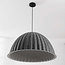 Siza pendant lamp with folded grey textile look – Ø77 cm
