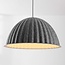 Siza pendant lamp with folded grey textile look – Ø77 cm