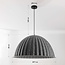 Siza Pendant Light with Folded Grey Textile Look – Ø77 cm