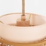 Rattan Bris 3-light pendant light with three cream fabric inner shades