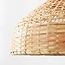 Aska pendant lamp made of rattan with three natural shades and wood ceiling plate