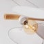 3-light pendant light Zenna - natural linen with wood and white accents