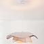 Vea pendant lamp with organic beige-grey linen shade