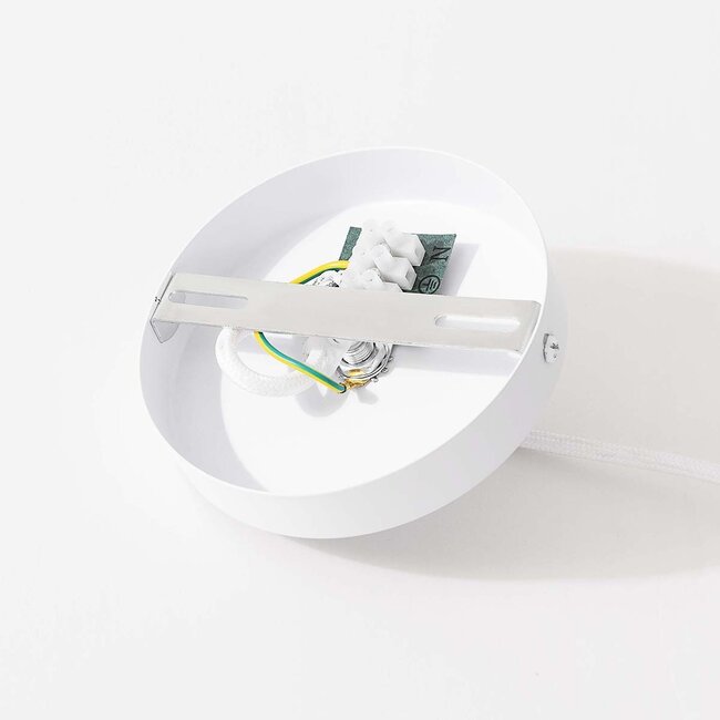 Vea pendant lamp with organic beige-grey linen shade