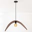 pendant light Juna - brown linen shade in an organic shape