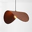 pendant light Juna - brown linen shade in an organic shape