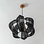 pendant light Celina - black with rattan look