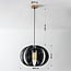 pendant light Celina - black with rattan look