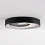 Cercul ceiling light black with grey and off-white stone effect Ø40 cm and 3-step dimmable