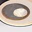Cercul ceiling light black with grey and off-white stone effect Ø40 cm and 3-step dimmable