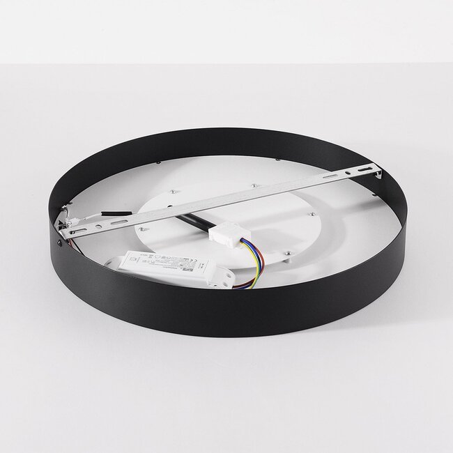 Ceiling light Cercul Ø40 cm black with gold leaf effect, 3-step dimmable