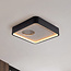 Ceiling light Cercal with 3-step dimmable LEDs and black with grey stone effect – 30 × 30 cm