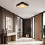 Ceiling lamp Cercal 30 × 30 cm black with gold leaf effect and 3-step dimmable