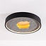 Ceiling lamp Cercul Ø40 cm black with grey stone effect and gold leaf effect and 3-step dimmable