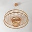 Designer pendant light Solara - open bamboo design