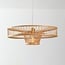 Designer pendant light Solara - open bamboo design
