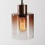 3-light pendant light Palaio - brown ombre glass globes