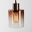 Pendant lamp Palaio with three glass shades in brown ombre effect