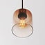 3-light pendant light Palaio - brown ombre glass globes