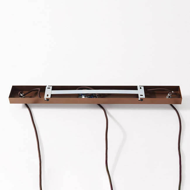 Pendant lamp Palaio with three glass shades in brown ombre effect