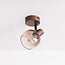 Adjustable wall spotlight Pilou with brown ombre glass