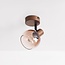 Swivel wall spotlight Pilou with brown ombre glass