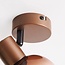 Swivel wall spotlight Pilou with brown ombre glass