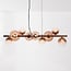 9-light pendant light Ennea - brown ombre glass