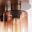 Ceiling lamp Lyo with three glass shades in brown ombre effect