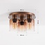 Ceiling lamp Lyo with three glass shades in brown ombre effect