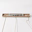 3-light pendant light Carrizo - beige with woven rope
