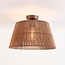 Ceiling lamp Tami in warm bronze with bamboo shade