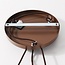 3-light pendant light Tami - natural bamboo and warm bronze